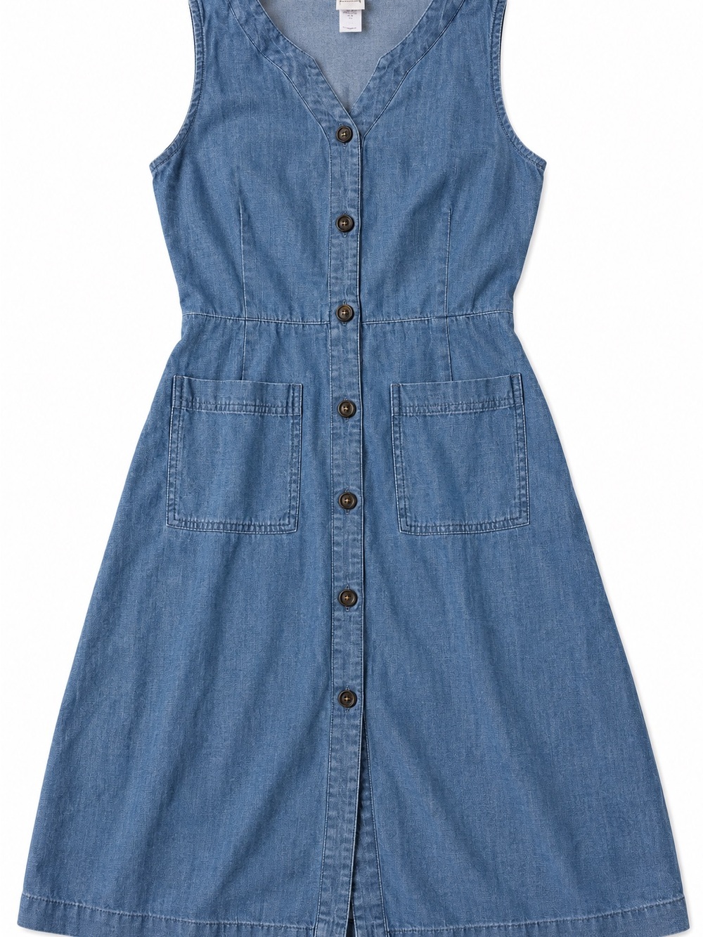 Old Navy Denim Button-Down A-Line Dress in Blue